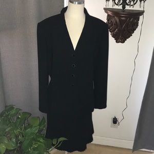 Black jacket and skirt combo